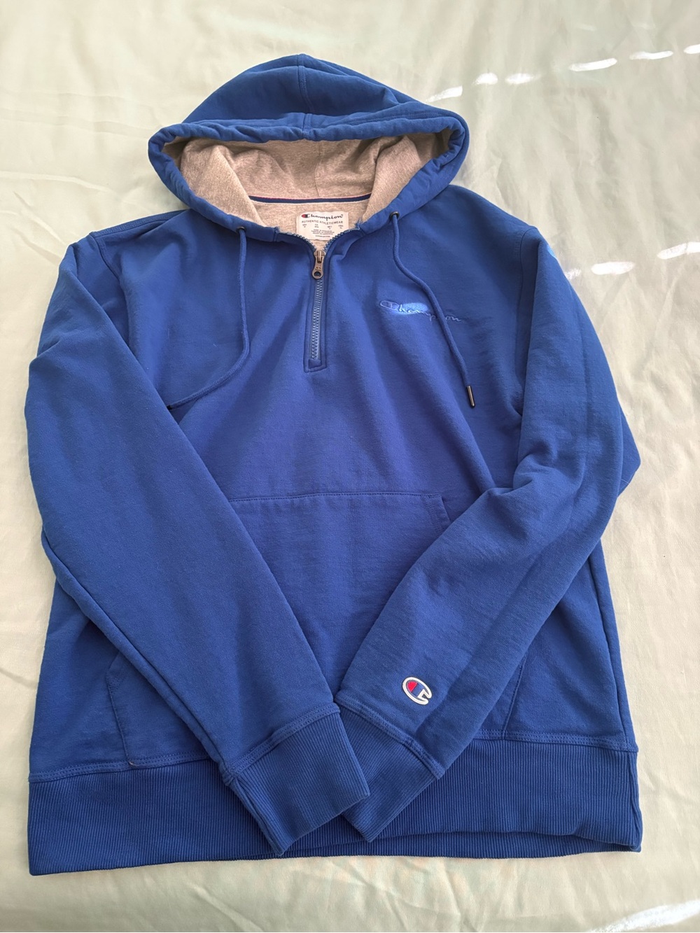 Champion Royal Blue Half-Zip Hooded Pullover